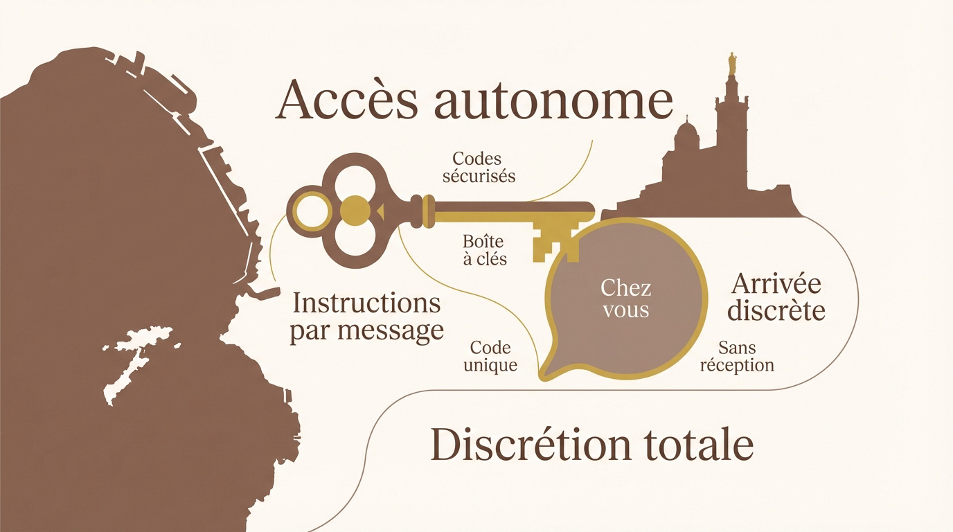 Boîtier à clés sécurisé pour une arrivée autonome et discrète en love room à Marseille