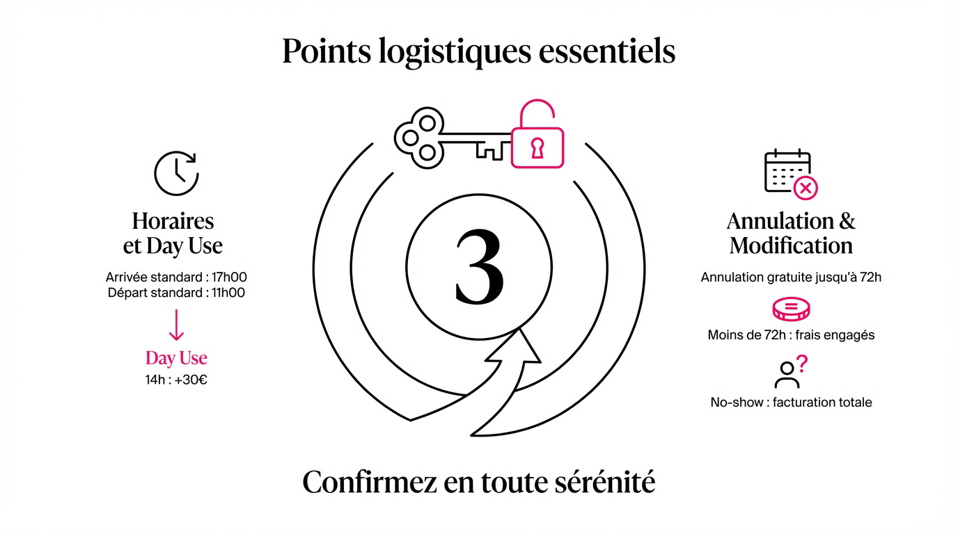 Détails logistiques pour la réservation d'une love room avec jacuzzi à Marseille